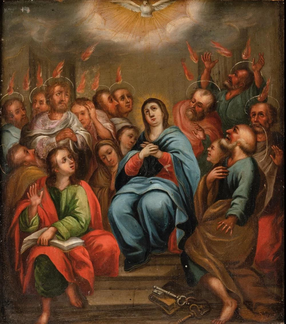 L'effusione dello Spirito Santo su Maria e sui discepoli di Cristo